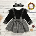 2020 spring/summer trendy european and american style matching outfit for boys and girls: plaid overalls with lace trim skirt pants - sister and brother set - cross-border supply