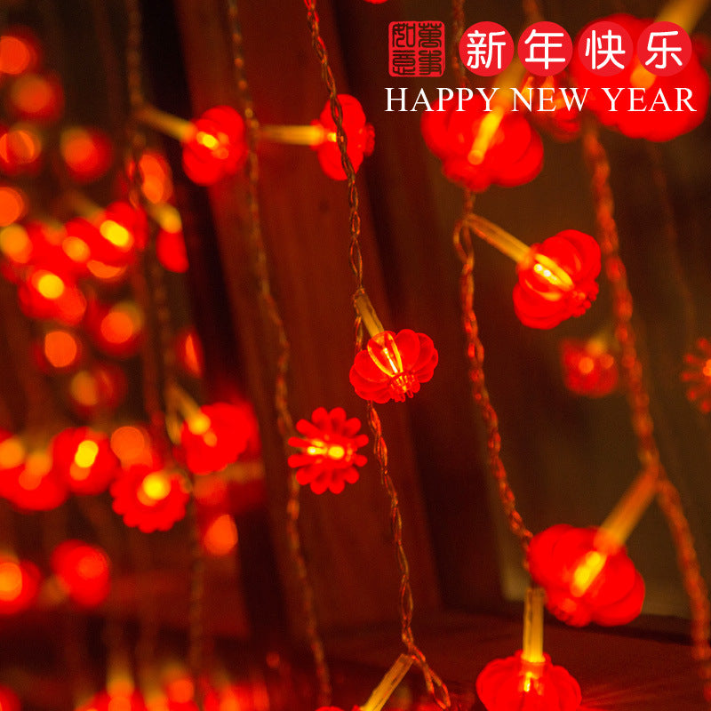 Directly from the manufacturer LED lights small light string red lanterns Chinese knot Lantern Festival New Year Spring Festival decorative battery flash