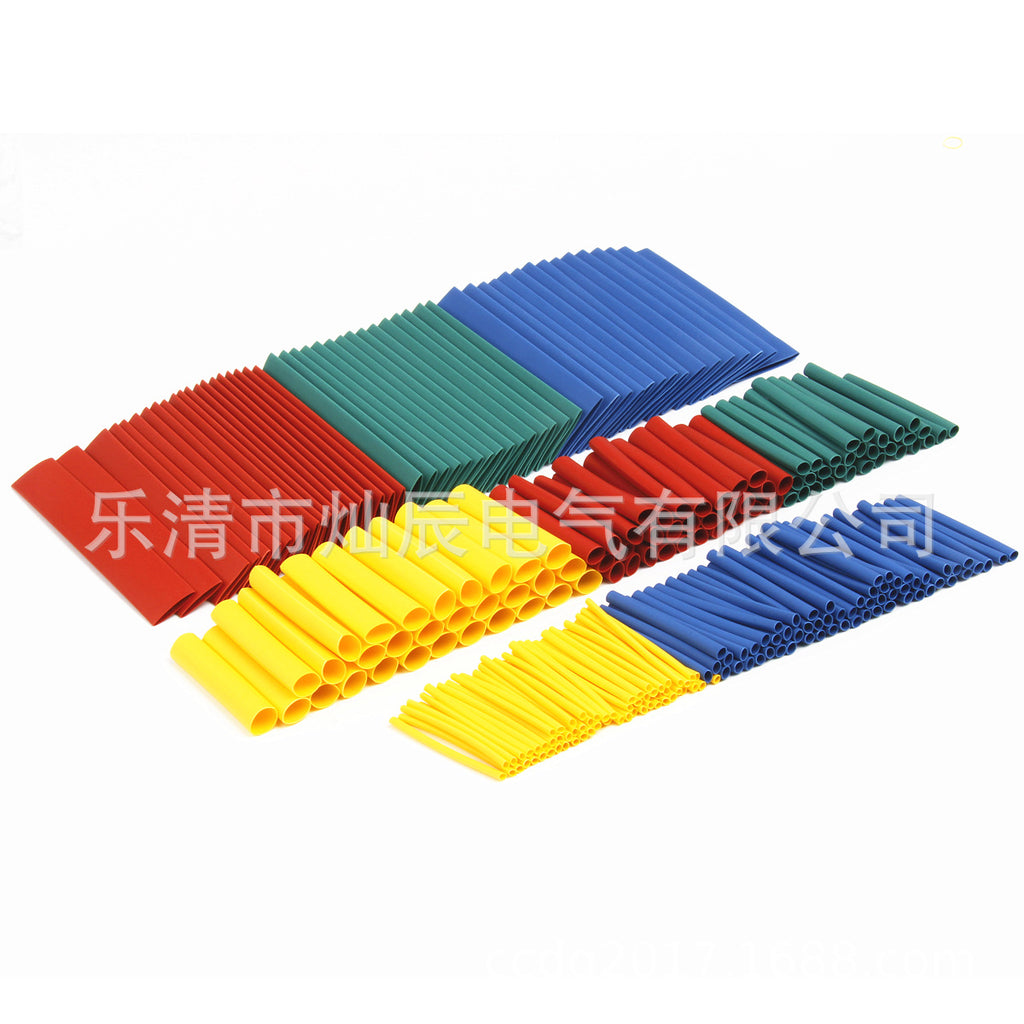 Cross-border e-commerce supply 260pcs heat shrinkable tube, bagged, halogen-free flame retardant heat shrinkable tube sleeve, factory direct sales