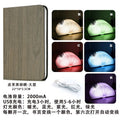 wooden creative foldable book lamp usb wood grain leather colorful page turning night light supports dropshipping