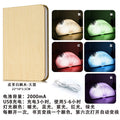 wooden creative foldable book lamp usb wood grain leather colorful page turning night light supports dropshipping