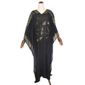 supply  african plus size women's clothing hot diamond chiffon bat sleeve hoodie dress