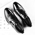 Men's leather dress shoes - new business formal shoes, plus sizes available, lace-up wedding shoes, versatile casual shoes, dropshipping available