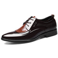 Men's leather dress shoes - new business formal shoes, plus sizes available, lace-up wedding shoes, versatile casual shoes, dropshipping available