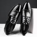 Men's leather dress shoes - new business formal shoes, plus sizes available, lace-up wedding shoes, versatile casual shoes, dropshipping available