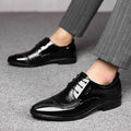 Men's leather dress shoes - new business formal shoes, plus sizes available, lace-up wedding shoes, versatile casual shoes, dropshipping available