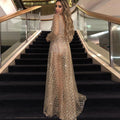 summer new arrivals: european and american style sexy v-neck backless sequin mesh evening gown/maxi dress