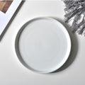 Creative matte black and white ceramic dinnerware set - plates, dishes, trays - perfect for home use, breakfast, cakes, western cuisine, and steak