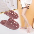 New winter large pearl cotton slippers women's warm thick sole home couple fashion home furry slippers winter men