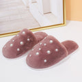 New winter large pearl cotton slippers women's warm thick sole home couple fashion home furry slippers winter men