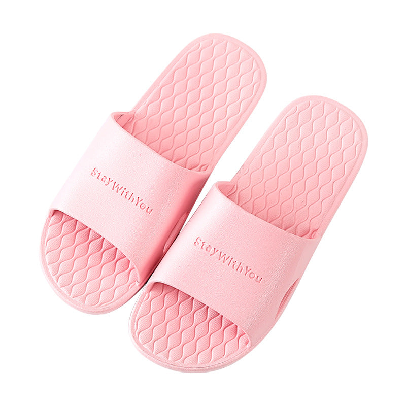 New women's summer slippers indoor home bathroom men's slippers couple home anti-slip soft sole cool bathroom anti-slip