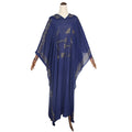 supply  african plus size women's clothing hot diamond chiffon bat sleeve hoodie dress