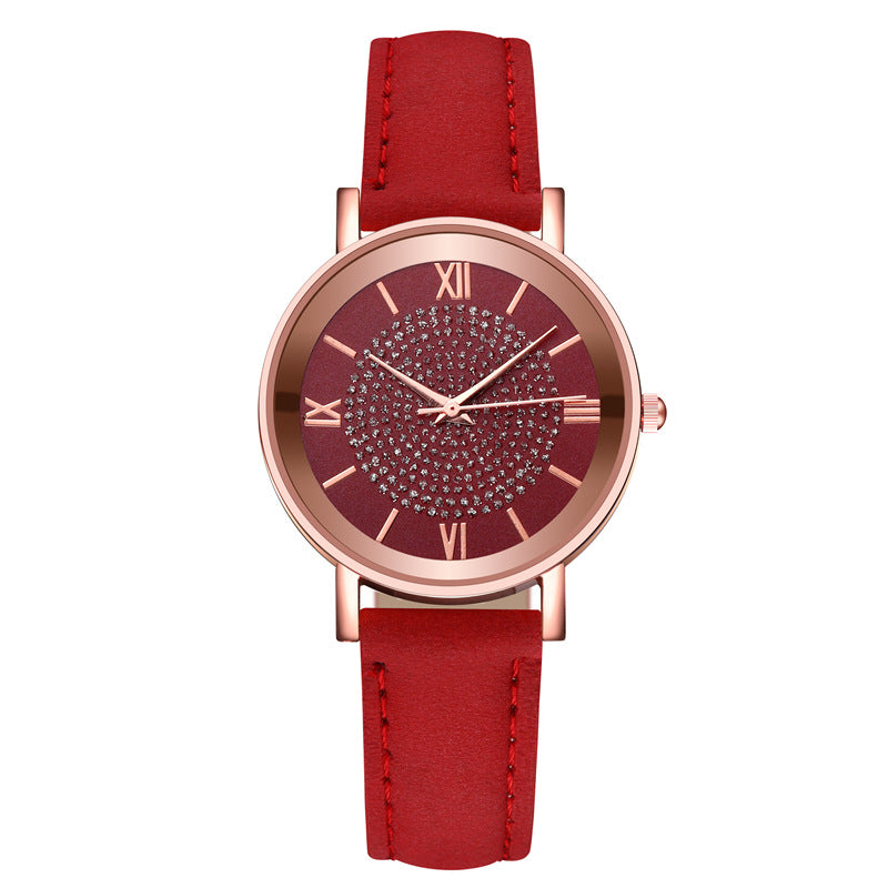 New arrival gift gypsophilafashioncasualtrendy women's watch export belt quartz rhinestone watch exquisite