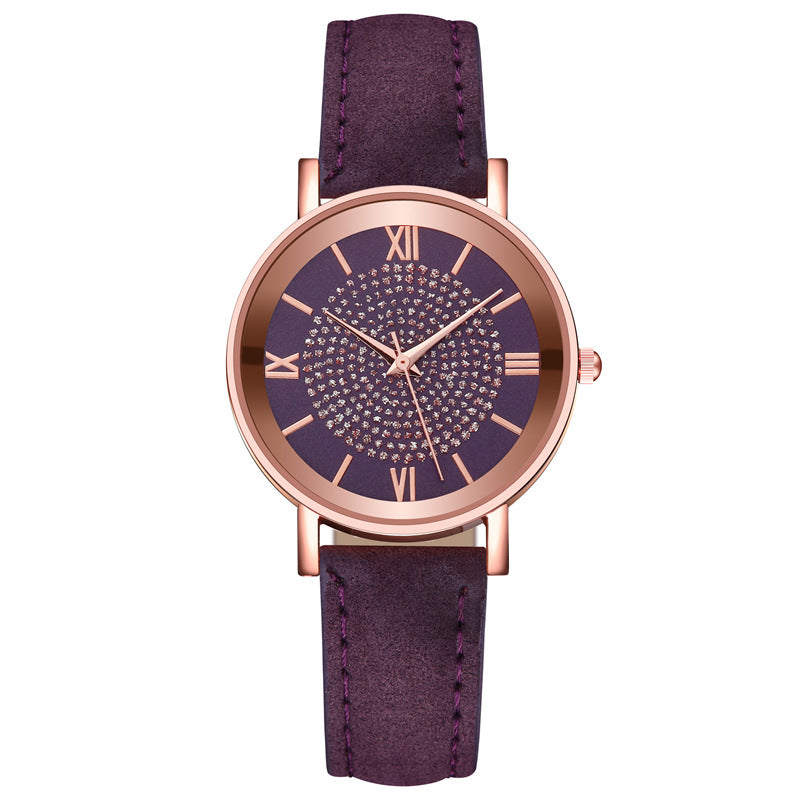 New arrival gift gypsophilafashioncasualtrendy women's watch export belt quartz rhinestone watch exquisite