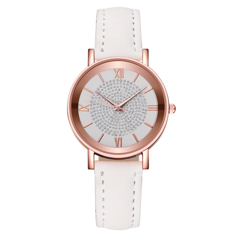 New arrival gift gypsophilafashioncasualtrendy women's watch export belt quartz rhinestone watch exquisite