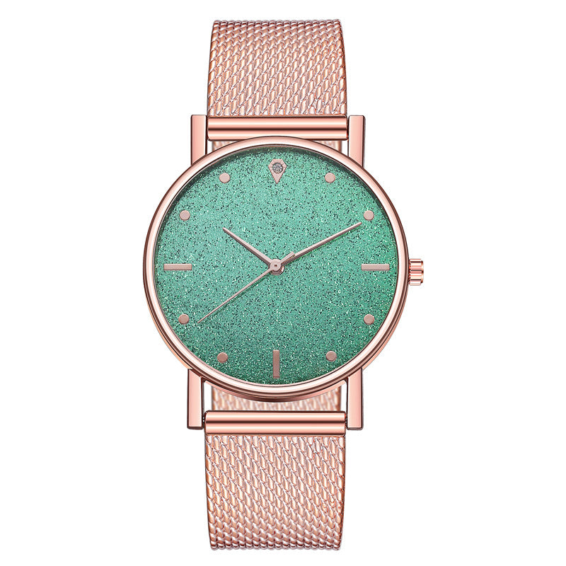 Factory direct wholesale women's silicone strap quartz watch - starry sky design, fashionable business casual trend watch