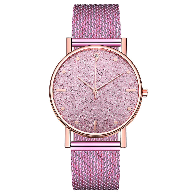 Factory direct wholesale women's silicone strap quartz watch - starry sky design, fashionable business casual trend watch