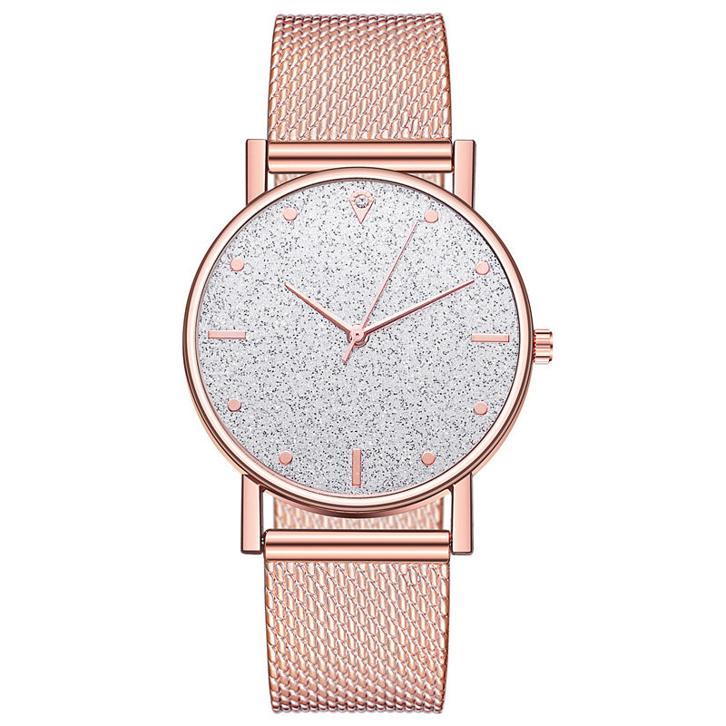 Factory direct wholesale women's silicone strap quartz watch - starry sky design, fashionable business casual trend watch