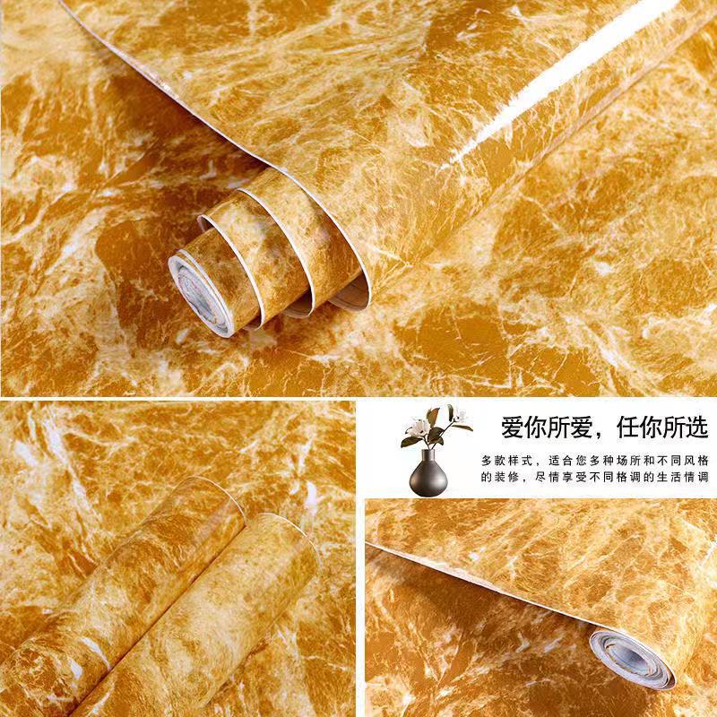 Cross-border marble wallpaper self-adhesive kitchen oil-proof sticker stove desktop waterproof tile wallpaper furniture renovation