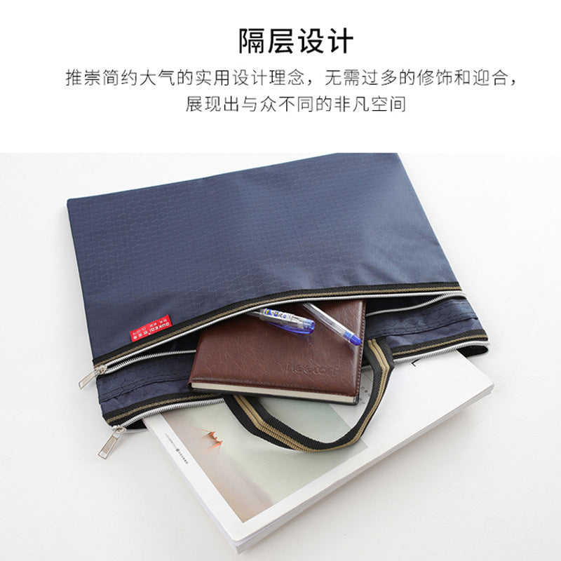 Portable football pattern document bag conference training bag business document bag oxford canvas information storage bag printing