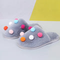 Women's fall/winter cotton slippers - cute plush, home & leisure, candy colors, fleece-lined, extra thick, full coverage, warm & cozy slippers