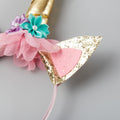 Hot-selling girls' star mesh gradient dress for foreign trade, featuring a cartoon my little pony print princess dress, and comes with a unicorn headband