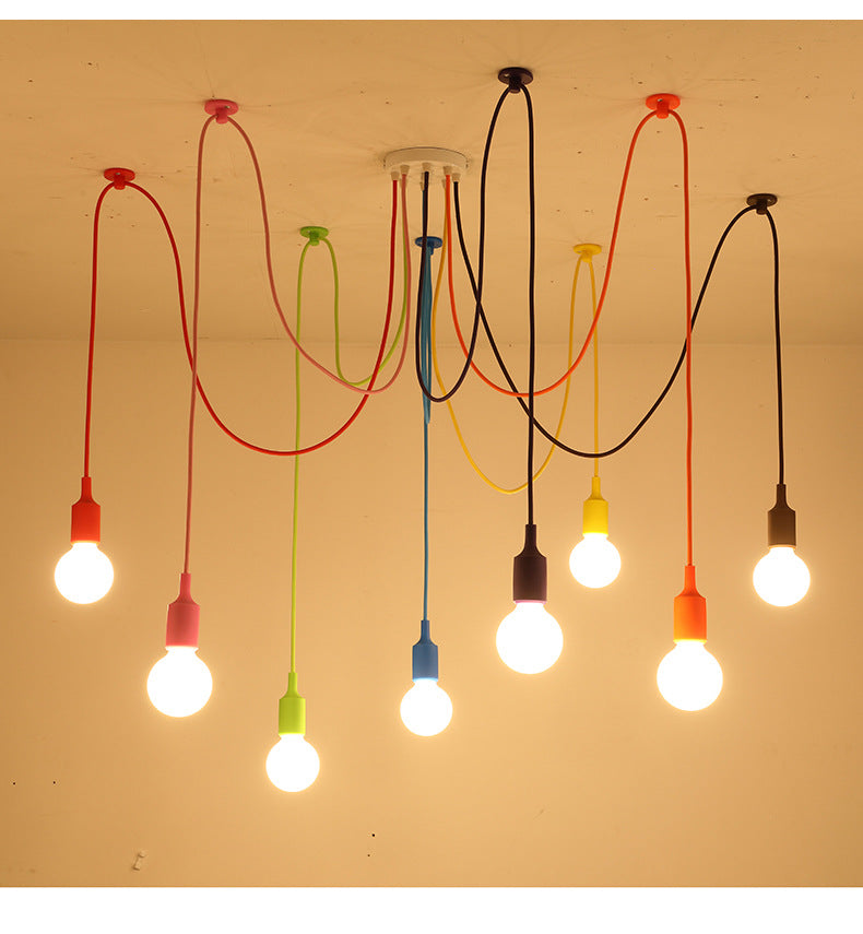 Tiannu loose flower chandelier guest dining room bedroom creative personality European interior modern simplicity multi-headed spider lamp minimalist