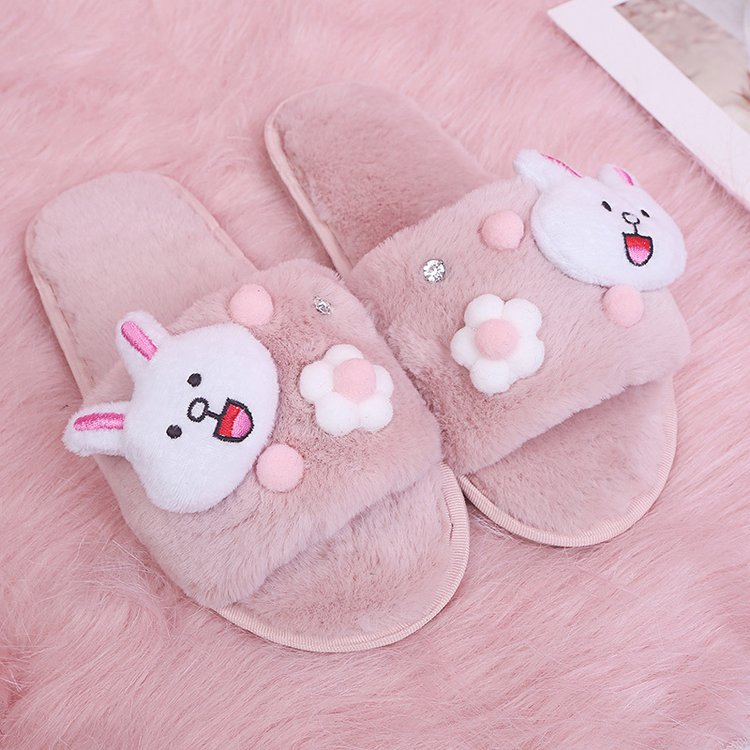 Women's plush cotton slippers - fuzzy clogs for home, new autumn/winter fashion slippers, wholesale