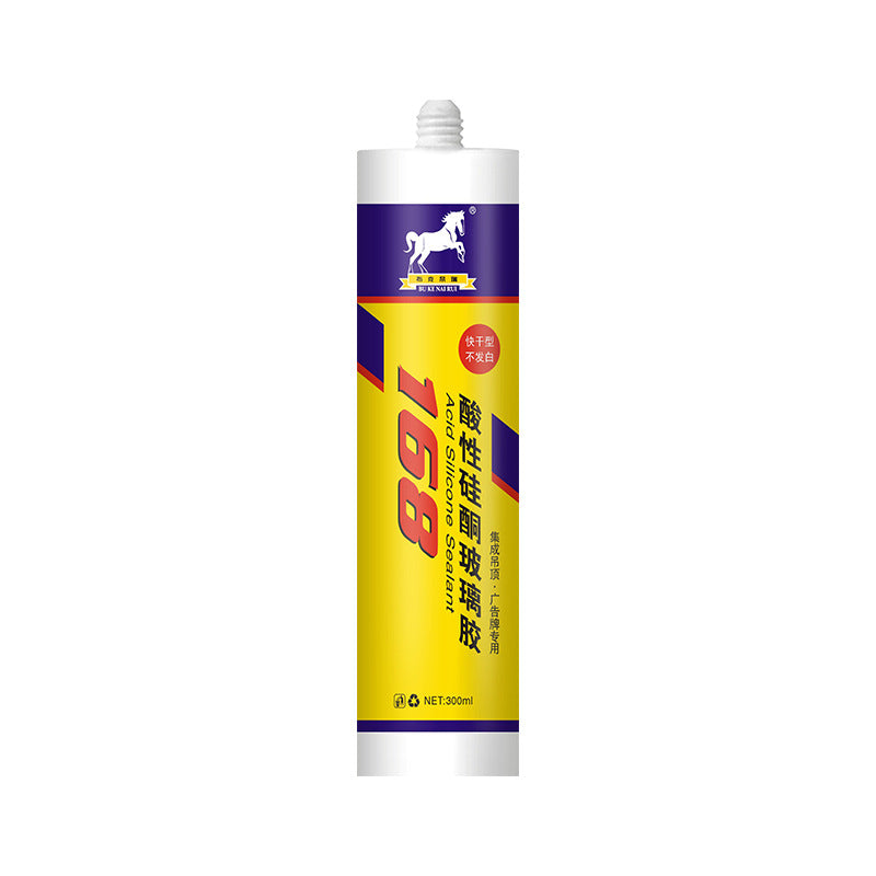 Factory direct sales acid glass glue transparent porcelain white ceiling large plate glass quick drying mildew-proof waterproof sealant