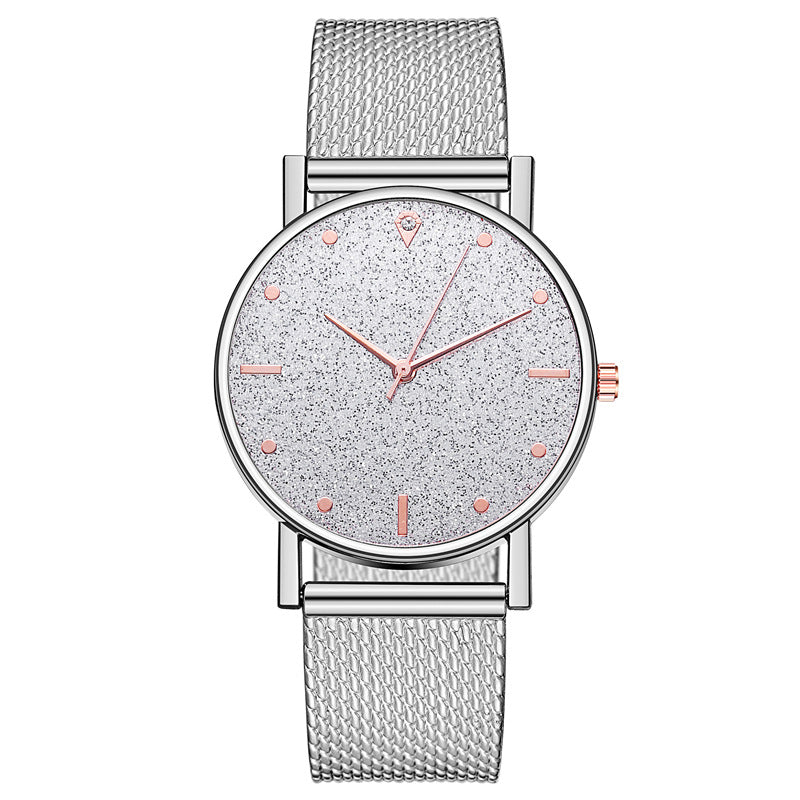 Factory direct wholesale women's silicone strap quartz watch - starry sky design, fashionable business casual trend watch