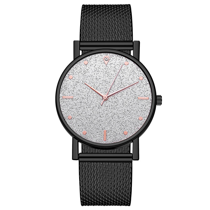 Factory direct wholesale women's silicone strap quartz watch - starry sky design, fashionable business casual trend watch