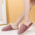 New winter large pearl cotton slippers women's warm thick sole home couple fashion home furry slippers winter men
