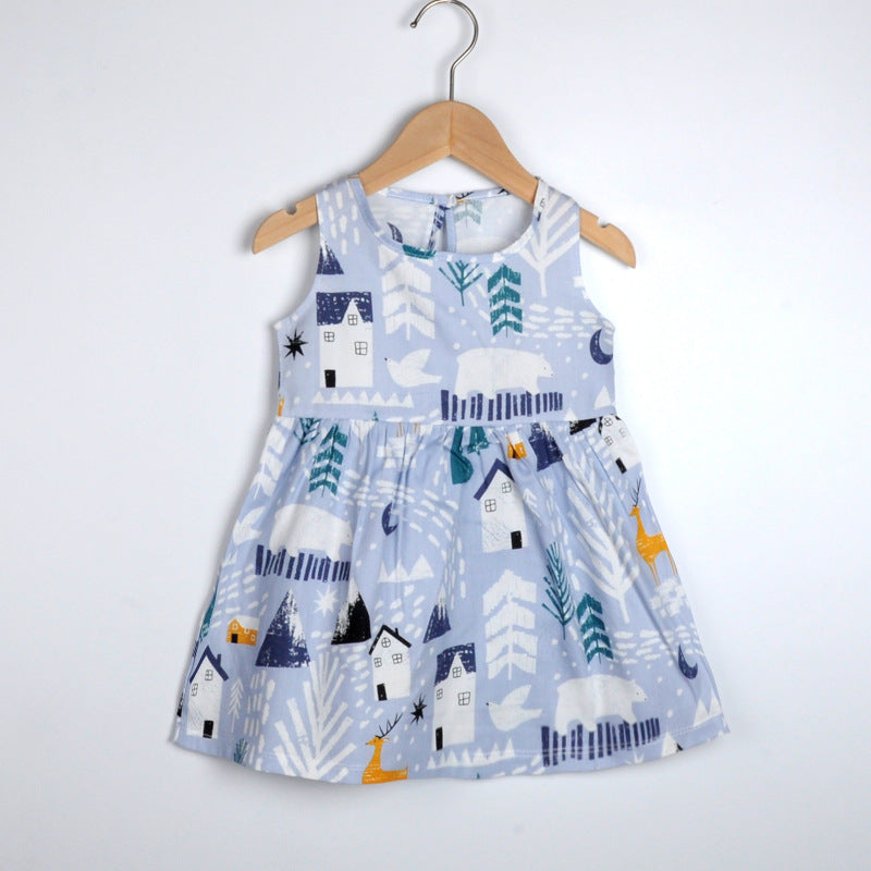 Bella treehouse children's wear baby princess dress girls' dress toddler summer outfit  new children's skirt pure cotton
