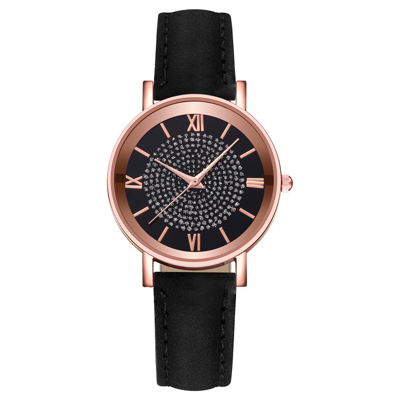 New arrival gift gypsophilafashioncasualtrendy women's watch export belt quartz rhinestone watch exquisite