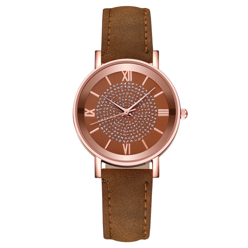 New arrival gift gypsophilafashioncasualtrendy women's watch export belt quartz rhinestone watch exquisite
