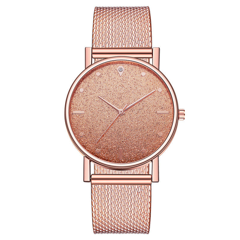 Factory direct wholesale women's silicone strap quartz watch - starry sky design, fashionable business casual trend watch