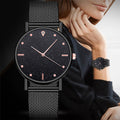 Factory direct wholesale women's silicone strap quartz watch - starry sky design, fashionable business casual trend watch