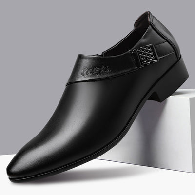 New men's slip-on leather shoes, plus size 47/48, business formal dress shoes, men's casual shoes, versatile wedding shoes, dropshipping available