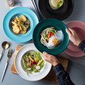 Nordic pasta plate straw hat plate vegetable plate creative western food plate ceramic pasta tableware deep plate tray glaze color
