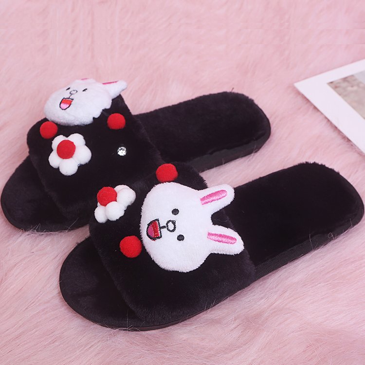 Women's plush cotton slippers - fuzzy clogs for home, new autumn/winter fashion slippers, wholesale