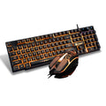 Limei gtx300 illuminated keyboard and mouse combo - usb keyboard, usb mouse, gaming kit with colorful backlighting for internet cafes