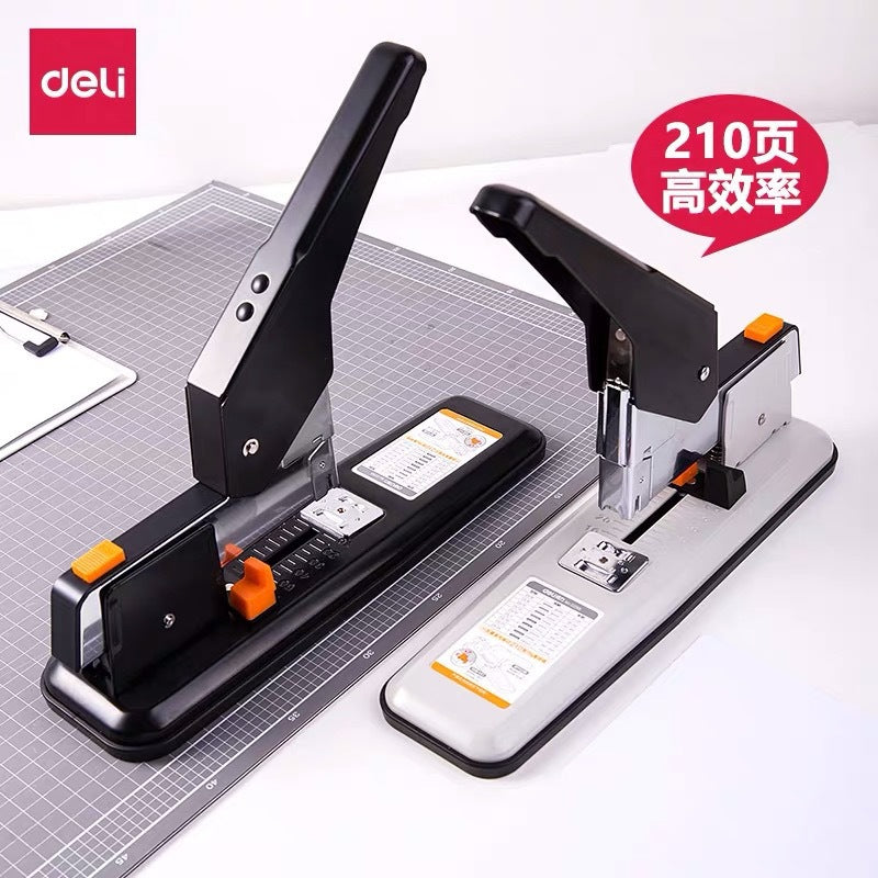 Deli 0299 labor-saving large stapler, large office thick stapler, can order 210 sheets of paper