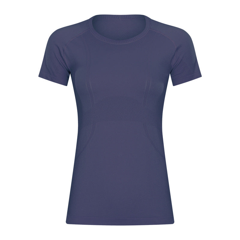 New women's short-sleeve crew neck activewear t-shirt - running, fitness, slim fit, breathable, shaping yoga top - s2067