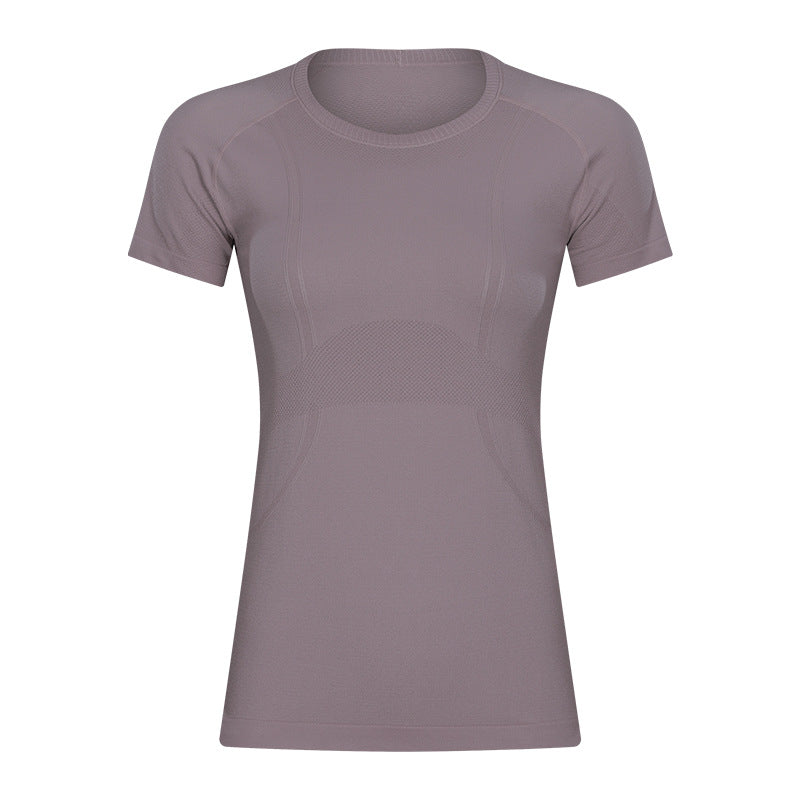 New women's short-sleeve crew neck activewear t-shirt - running, fitness, slim fit, breathable, shaping yoga top - s2067