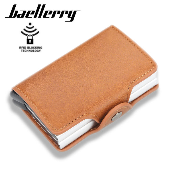 Cross-border new men's card bag, double-layer elastic card, anti-magnetic and anti-theft brush RFID card clip, advanced sense, multi-card holder, men