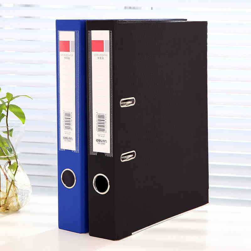 Deli 5480 Quick Work Clip A4 Cardboard Punch Folder Folder Two Hole Folder Double Hole Insert Loose Sheet Folder