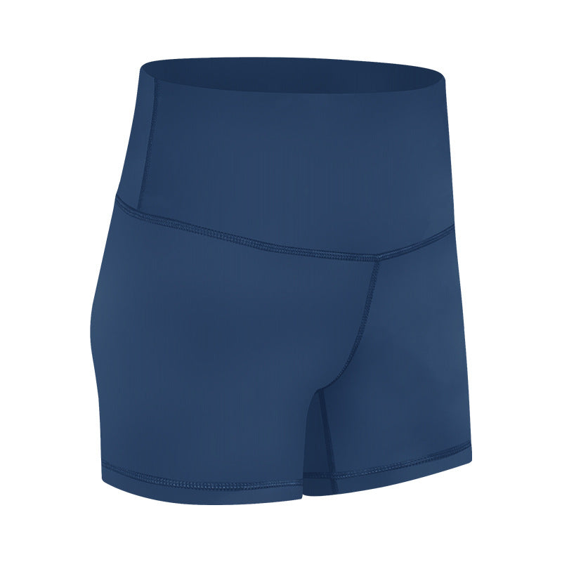 Summernew arrival double-sided brushed yoga shorts high waist hip lifting elastic silm running sports three-quarter pants for women s2037