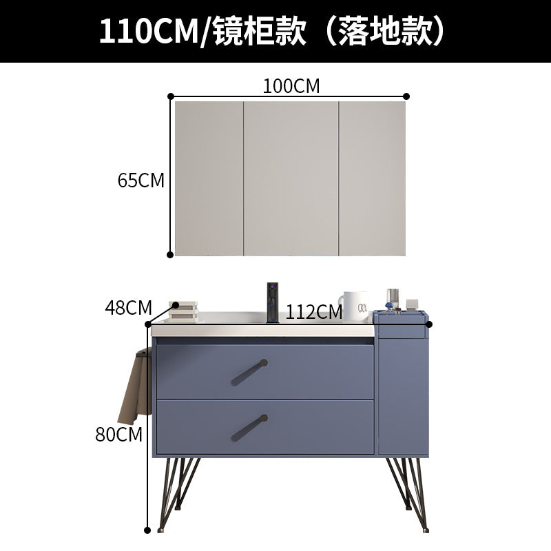 Nordic solid wood bathroom cabinet combination modern simple smart mirror bathroom washstand face wash basin pool bathroom