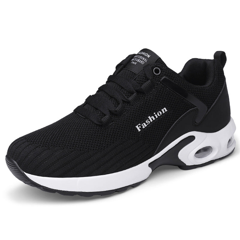 2022 new, spring couple shoes flying woven mesh air cushion sports shoes men's Korean version breathable running shoes men's shoes