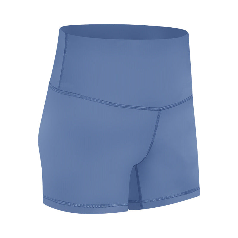 Summernew arrival double-sided brushed yoga shorts high waist hip lifting elastic silm running sports three-quarter pants for women s2037
